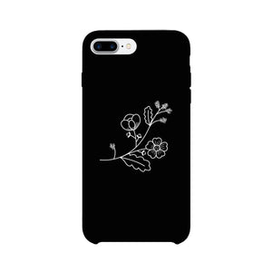 Flower Black Phone Case Unique Design Cute Graphic Phone Case - 365INLOVE