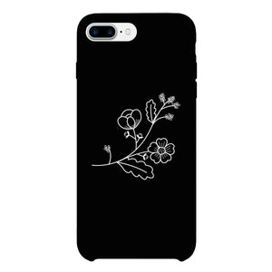 Flower Black Phone Case Unique Design Cute Graphic Phone Case - 365INLOVE