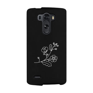 Flower Black Phone Case Unique Design Cute Graphic Phone Case - 365INLOVE