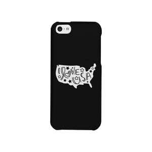I Love USA Black Phone Case - 365INLOVE