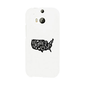 I Love USA White Phone Case