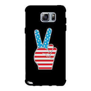 American Flag Peace Black Phone Case - 365INLOVE