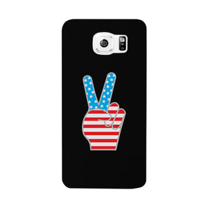 American Flag Peace Black Phone Case - 365INLOVE