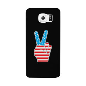 American Flag Peace Black Phone Case - 365INLOVE