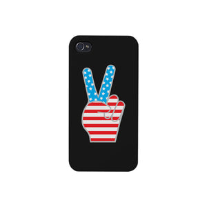 American Flag Peace Black Phone Case - 365INLOVE