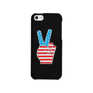 American Flag Peace Black Phone Case - 365INLOVE