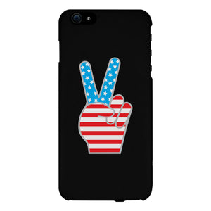 American Flag Peace Black Phone Case - 365INLOVE