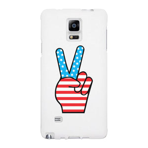 American Flag Peace White Phone Case