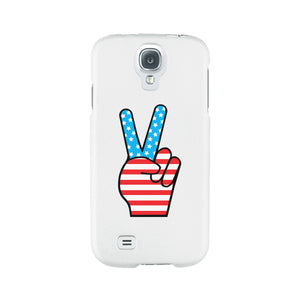 American Flag Peace White Phone Case