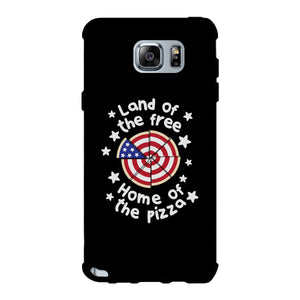 Land Of The Free Home Of The Pizza Black Phone Case - 365INLOVE