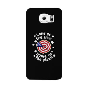 Land Of The Free Home Of The Pizza Black Phone Case - 365INLOVE