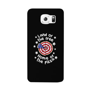 Land Of The Free Home Of The Pizza Black Phone Case - 365INLOVE