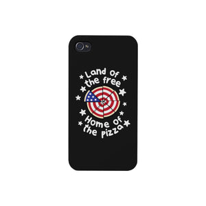 Land Of The Free Home Of The Pizza Black Phone Case - 365INLOVE