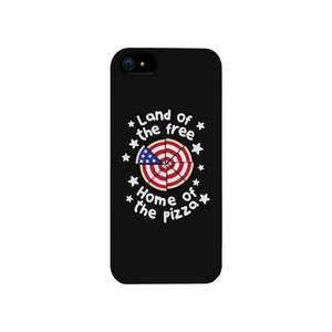 Land Of The Free Home Of The Pizza Black Phone Case - 365INLOVE