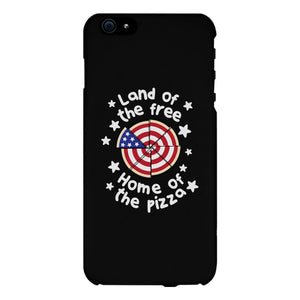 Land Of The Free Home Of The Pizza Black Phone Case - 365INLOVE