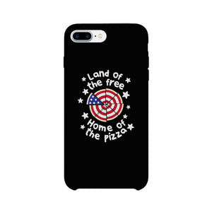 Land Of The Free Home Of The Pizza Black Phone Case - 365INLOVE