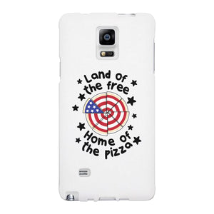 Land Of The Free Home Of The Pizza White Phone Case