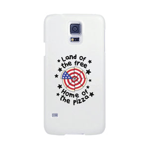 Land Of The Free Home Of The Pizza White Phone Case