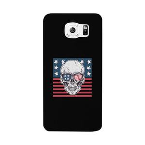 Skull American Flag Black Phone Case - 365INLOVE