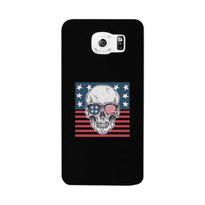 Skull American Flag Black Phone Case - 365INLOVE