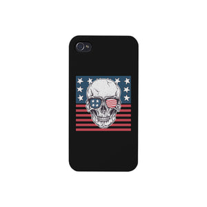 Skull American Flag Black Phone Case - 365INLOVE