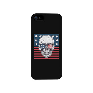 Skull American Flag Black Phone Case - 365INLOVE