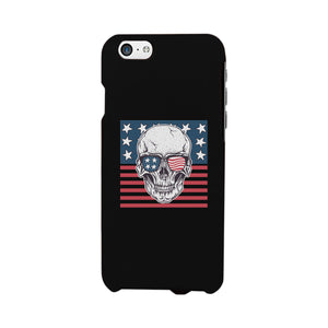 Skull American Flag Black Phone Case - 365INLOVE