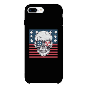 Skull American Flag Black Phone Case - 365INLOVE