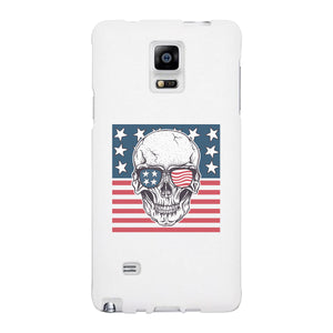 Skull American Flag White Phone Case