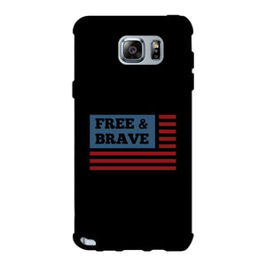 Free & Brave Us Flag Black Phone Case - 365INLOVE