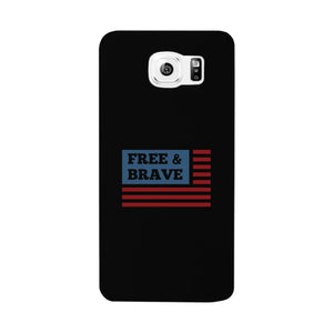 Free & Brave Us Flag Black Phone Case - 365INLOVE