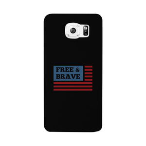 Free & Brave Us Flag Black Phone Case - 365INLOVE