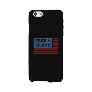 Free & Brave Us Flag Black Phone Case - 365INLOVE