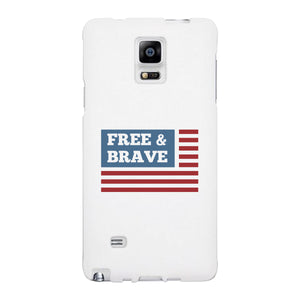 Free & Brave Us Flag White Phone Case