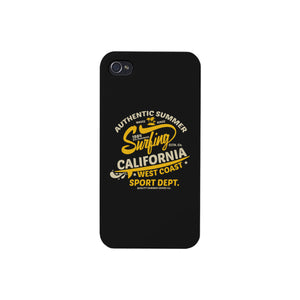 Authentic Summer Surfing California Black Phone Case