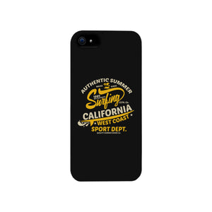 Authentic Summer Surfing California Black Phone Case