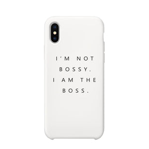 I'm The Boss Phone Case Slim Funny Saying Phone Cover Gift For Her