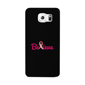 Believe Breast Cancer Awareness Black Phone Case