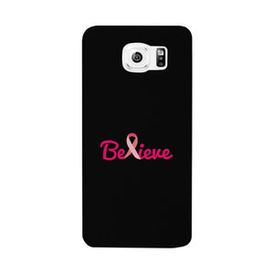 Believe Breast Cancer Awareness Black Phone Case