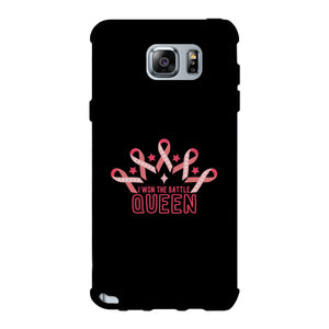Won The Battle Queen Breast Cancer Awareness Black Phone Case