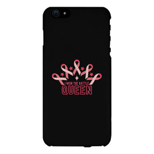 Won The Battle Queen Breast Cancer Awareness Black Phone Case