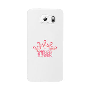 Won The Battle Queen Breast Cancer Awareness White Phone Case