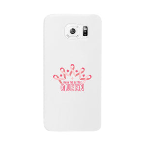 Won The Battle Queen Breast Cancer Awareness White Phone Case