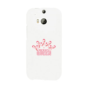 Won The Battle Queen Breast Cancer Awareness White Phone Case