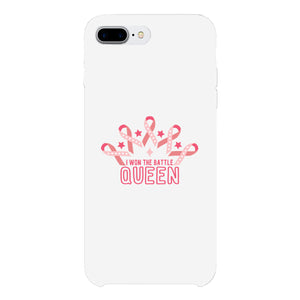 Won The Battle Queen Breast Cancer Awareness White Phone Case