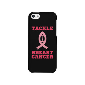 Tackle Breast Cancer Football Black Phone Case