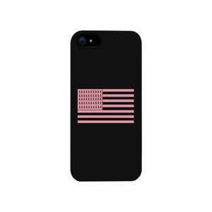 Breast Cancer Awareness Pink Flag Black Phone Case