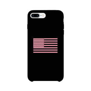 Breast Cancer Awareness Pink Flag Black Phone Case