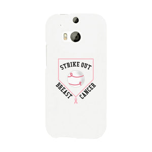 Strike Out Breast Cancer Baseball White Phone Case