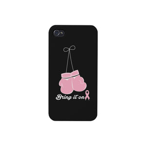 Bring It On Breast Cancer Awareness Boxing Black Phone Case